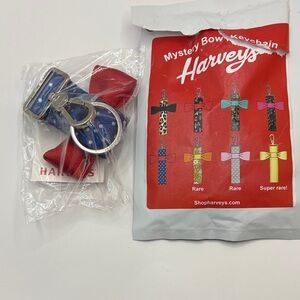 Harveys Red and Blue Bow Keychain